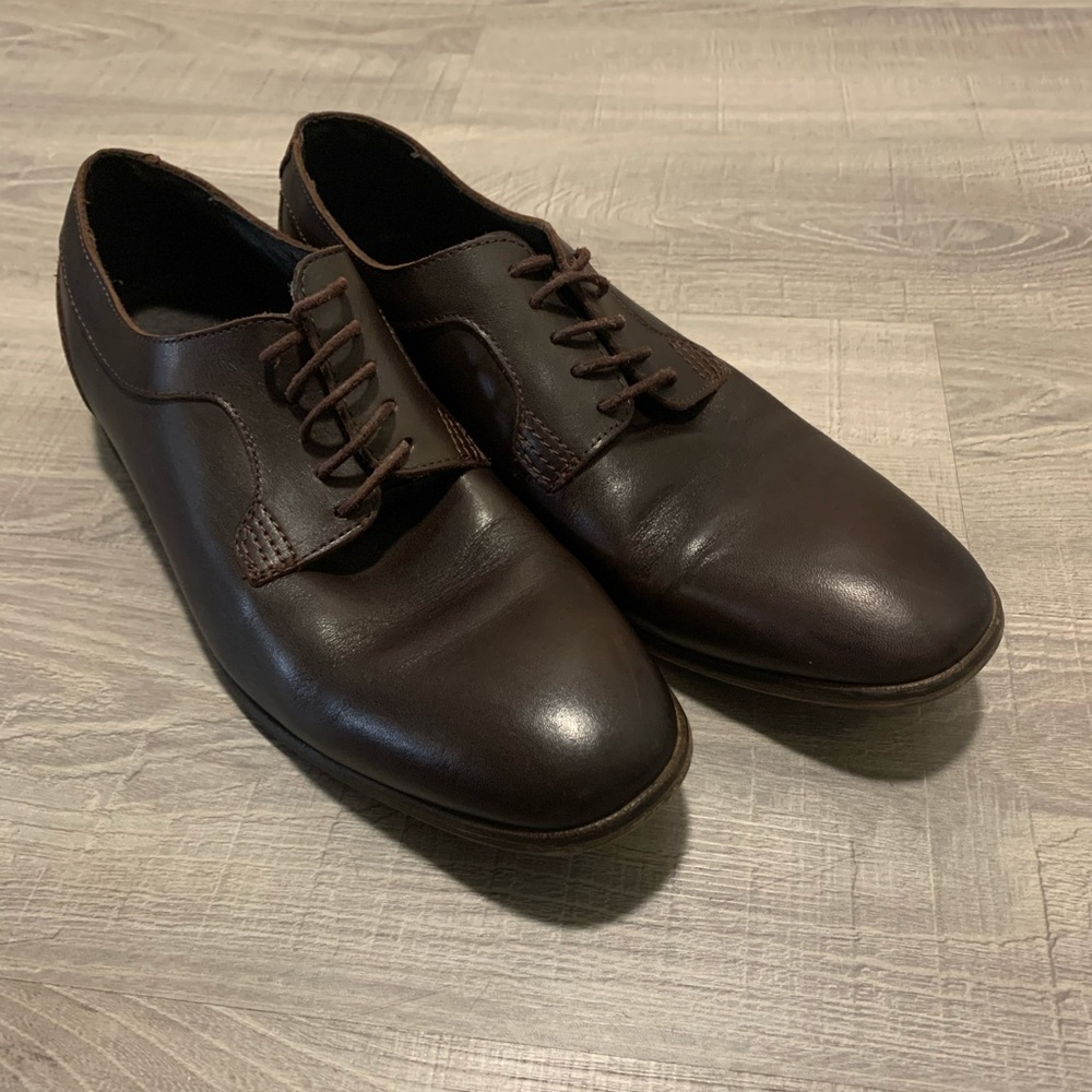 Leather Brown Dress Shoes Rogue Buddy Plain Toe 11